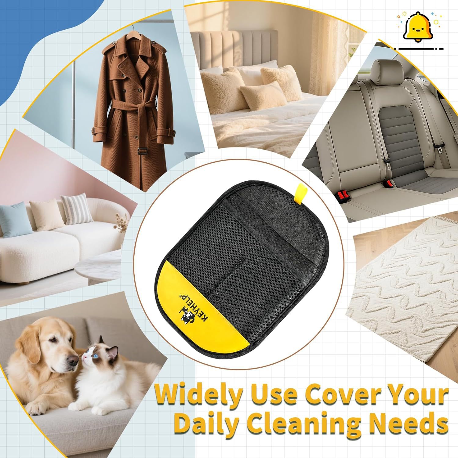 5-Finger Pet Grooming & Hair Removal Glove