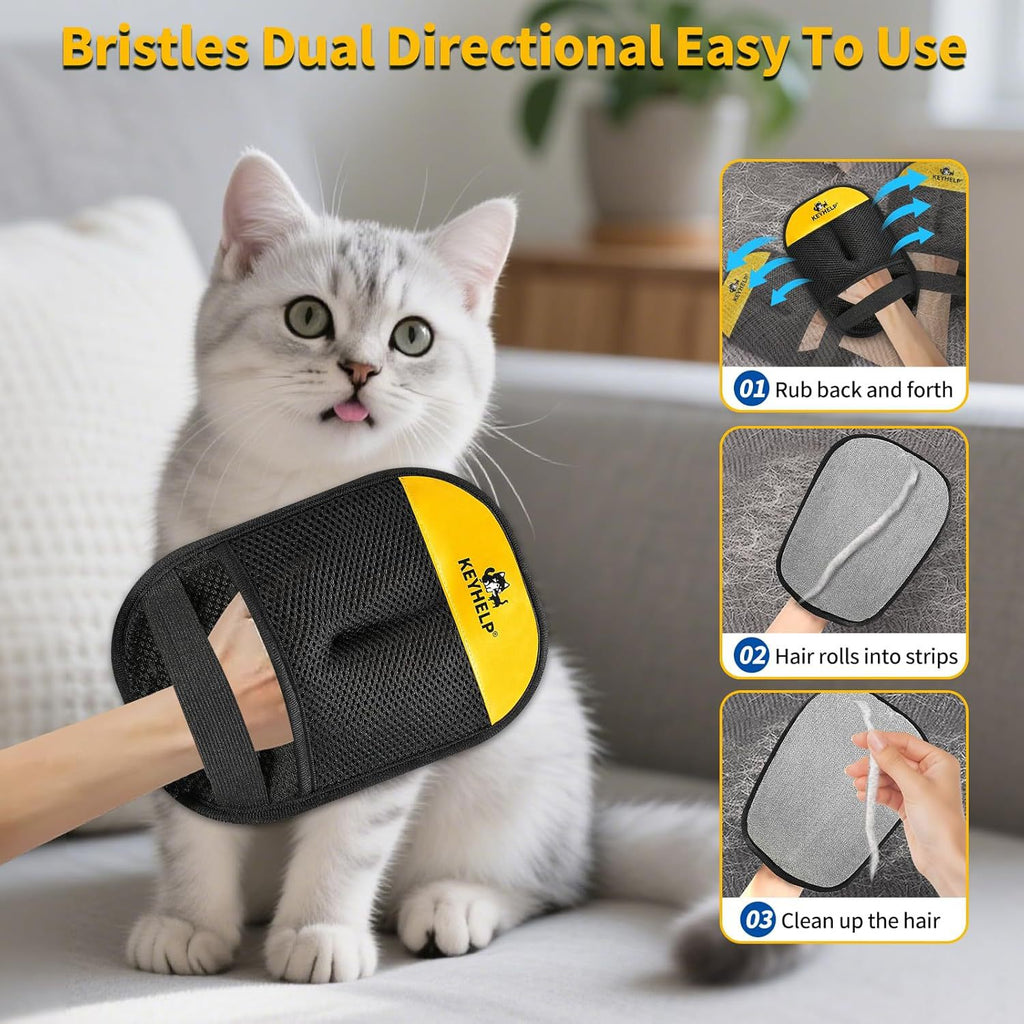 5-Finger Pet Grooming & Hair Removal Glove